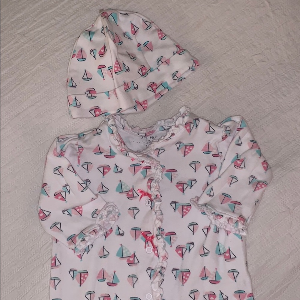 Button Down Pajamas w/ Hat